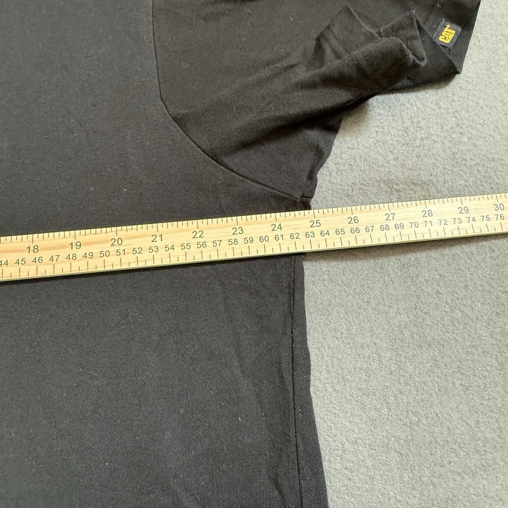 CAT Caterpillar T Shirt Mens XL Logo Graphic Cotton Black Solid. English. SEO. - Picture 7 of 9